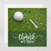 Golf Dank je kaart met golfbal voor golfer (Voorkant / Achterkant)