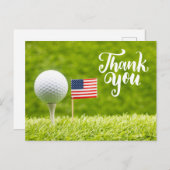 Golf Dank je kaart met vlag van Amerika (Voorkant / Achterkant)