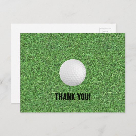 Golf Dank u Briefkaart (Voorkant / Achterkant)
