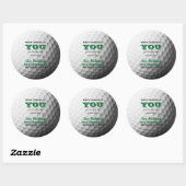 Golf Dank u gepersonaliseerd Ronde Sticker (Vel)