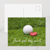 Golf Dank u kaart met golfbal op groen (Voorkant / Achterkant)