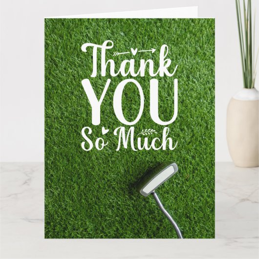 Golf Dank u kaart met putter (Voorkant)