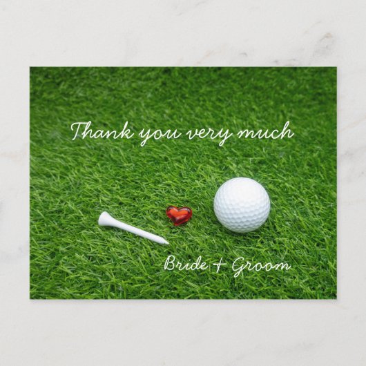 Golf Dank u kaart voor golfhuwelijk (Voorkant)