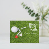 Golf Dank u kaart voor golfhuwelijk (Staand voorkant)