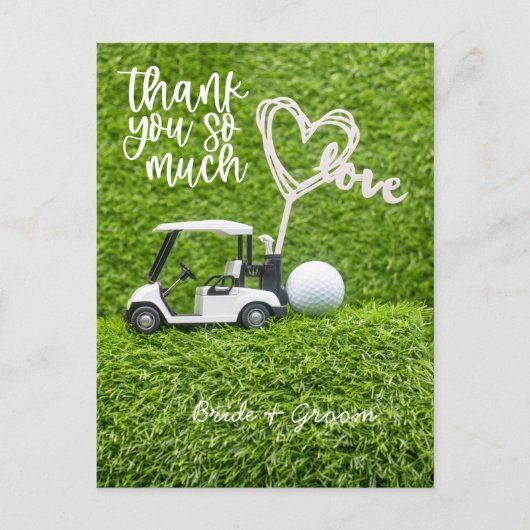 Golf Dank u kaart voor golfhuwelijk (Voorkant)