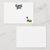 Golf Dank u met tekst en vlag op groen Notitiekaartje (Voorkant / Achterkant)