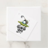 Golf Dank u met tekst met golfbal op groen Bedankjes Labels (In situ)