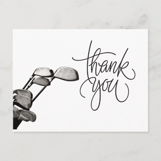 Golf Dankkaart Briefkaart (Voorkant)