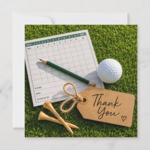 Golf  Dankkaart met golfsport tas  Bedankkaart