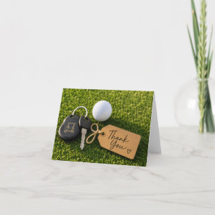 Golf  Dankkaart met golfsport tas  Bedankkaart