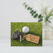 Golf Dankkaart met golfsport tas Briefkaart (Staand voorkant)