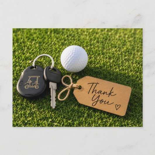 Golf Dankkaart met golfsport tas Briefkaart (Voorkant)
