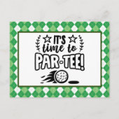 Golf dat het tijd is om t-shirt te delen briefkaart (Voorkant)