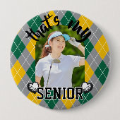 Golf Dat is mijn Senior speler groen geel Button (Voorkant)