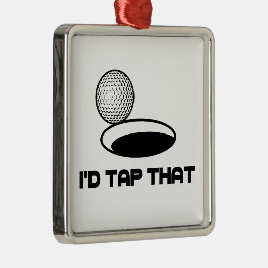 Golf dat zou ik er op drukken metalen ornament (Rechts)