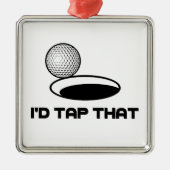 Golf dat zou ik er op drukken metalen ornament (Voorkant)