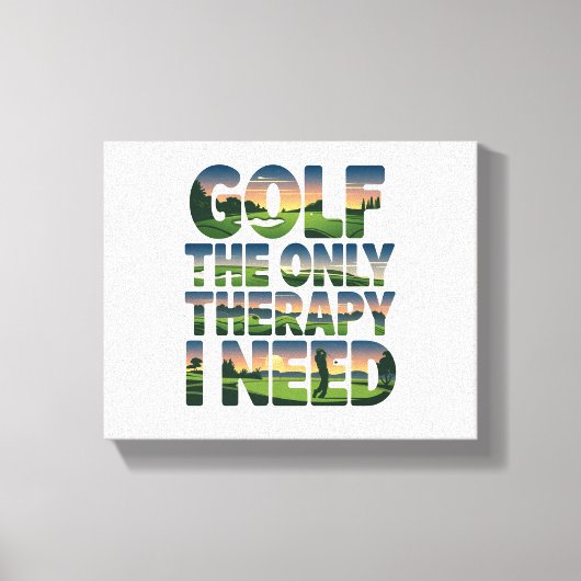 Golf de enige therapie, trendy canvas afdruk (Voorkant)
