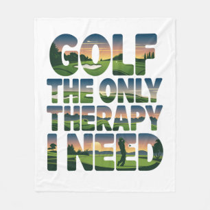 Golf de enige therapie, trendy fleece deken