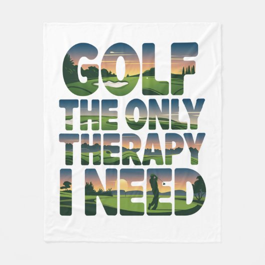 Golf de enige therapie, trendy fleece deken (Voorkant)