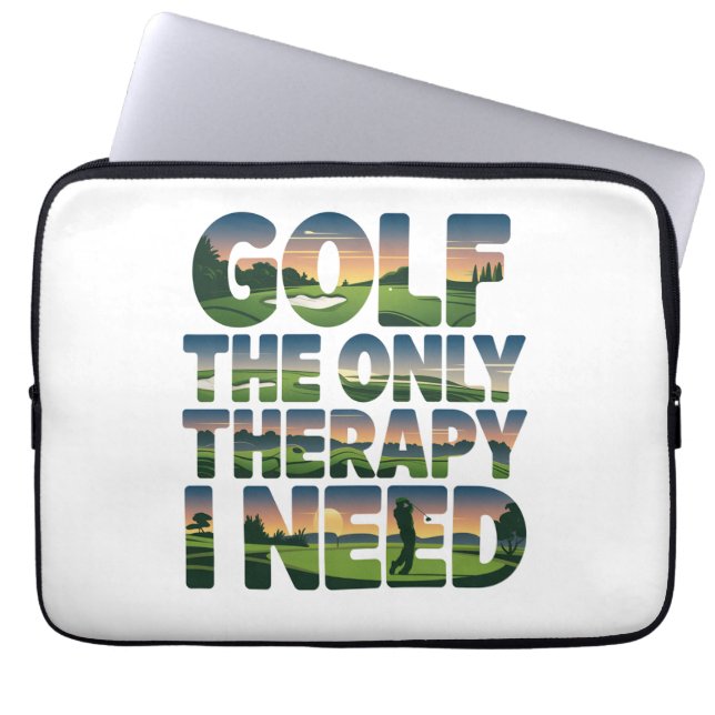 Golf de enige therapie, trendy laptop sleeve (Voorkant)
