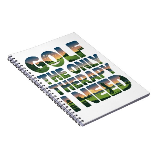 Golf de enige therapie, trendy notitieboek (Rechterzijde)