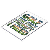 Golf de enige therapie, trendy notitieboek (Linkerzijde)