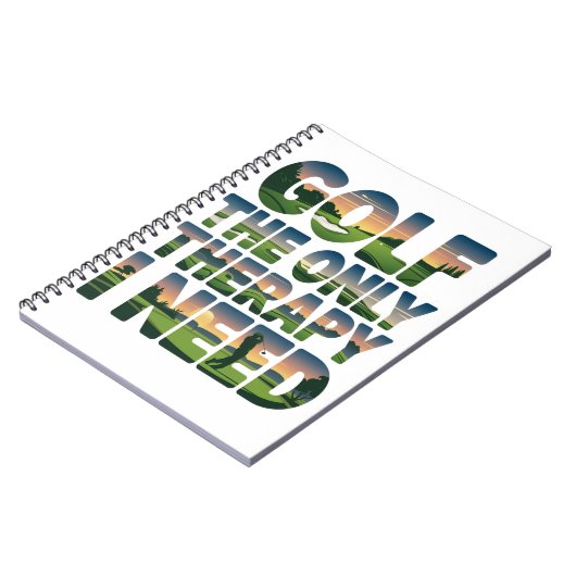 Golf de enige therapie, trendy notitieboek (Linkerzijde)