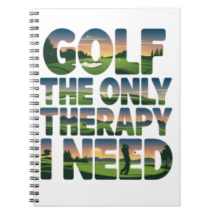 Golf de enige therapie, trendy notitieboek