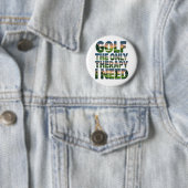 Golf de enige therapie, trendy ronde button 5,7 cm (In situ)