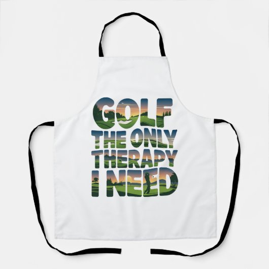 Golf de enige therapie, trendy schort (Voorkant)