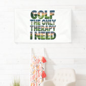 Golf de enige therapie, trendy spandoek (Insitu)