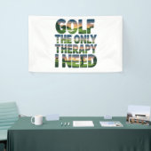 Golf de enige therapie, trendy spandoek (Beurs)
