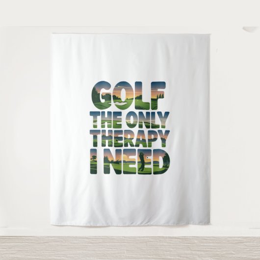 Golf de enige therapie, trendy wandkleed (Voorkant)