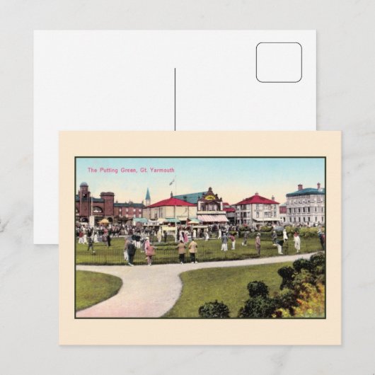  golf, de groene Great Yarmouth Briefkaart (Voorkant / Achterkant)