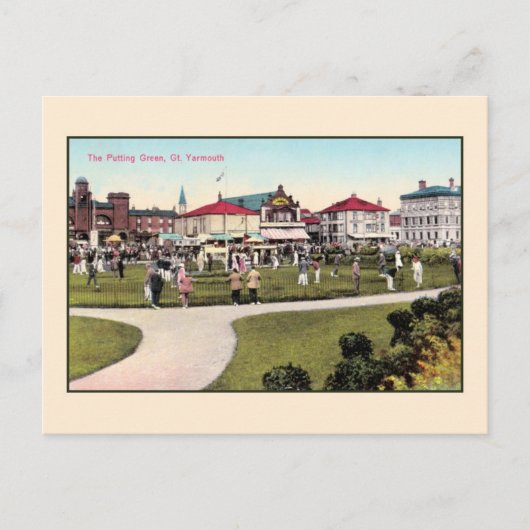  golf, de groene Great Yarmouth Briefkaart (Voorkant)