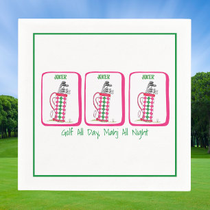 Golf de hele dag, Mahj de hele nacht Persoonlijke Servet