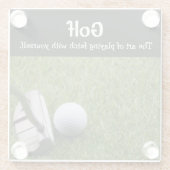 Golf. De kunst om met jezelf te spelen. Glazen Onderzetter (Achterkant)