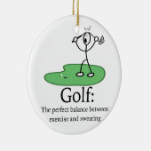 Golf: De perfecte balans Keramisch Ornament (Rechts)