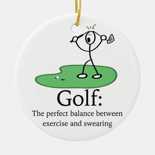 Golf: De perfecte balans Keramisch Ornament (Voorkant)