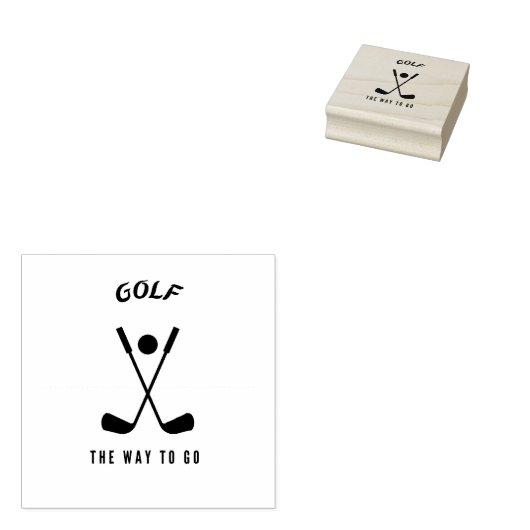 Golf de weg om te gaan rubberstempel (Gestempeld)