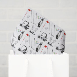Golf decoupage papier, golfer tissue papier
