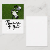 Golf Denken aan jou op groen gras Notitiekaartje (Voorkant / Achterkant)