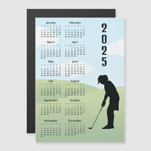 Golf Design 2025 Kalender (Voorkant / Achterkant)