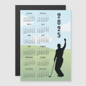 Golf Design 2025 Kalender Magnetische Kaart (Voorkant / Achterkant)