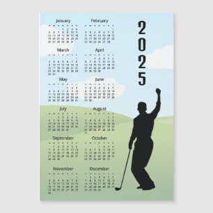 Golf Design 2025 Kalender Magnetische Kaart