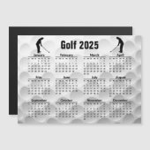 Golf Design 2025 Kalender Magnetische Kaart (Voorkant / Achterkant)