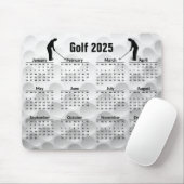 Golf Design 2025 Kalender Mousepad Muismat (Met muis)