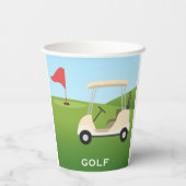Golf Design Cup Papieren Bekers (Achterkant)