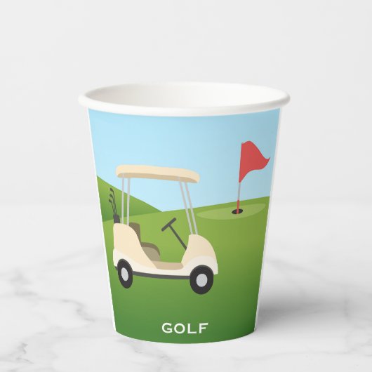 Golf Design Cup Papieren Bekers (Voorkant)