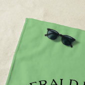 Golf Design Monogram Golfer Sjabloon Beach Towel Strandlaken (In situ)